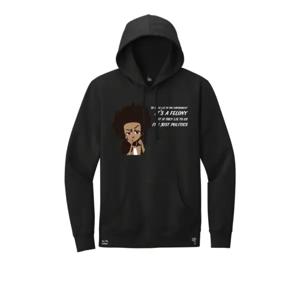 Black - Revolutionary - Political Statement - Huey Freeman Style - Fleece Hoodie