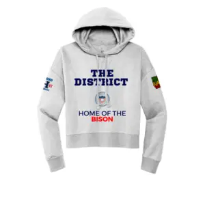 Light Gray - Howard University - The District - Crop Fleece Hoodie