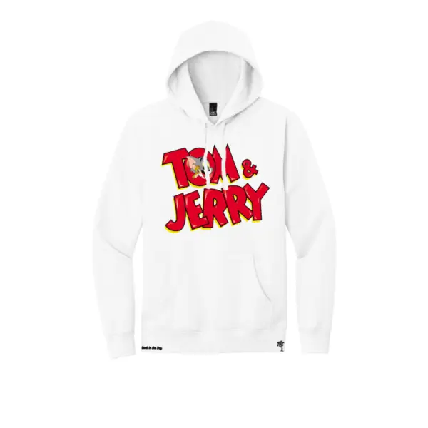 White Tom & Jerry Fleece Hoodie