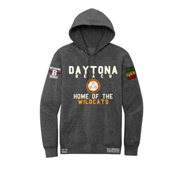 Gray - Daytona Beach - Bethune Cookman - HBCU - Fleece Hoodie