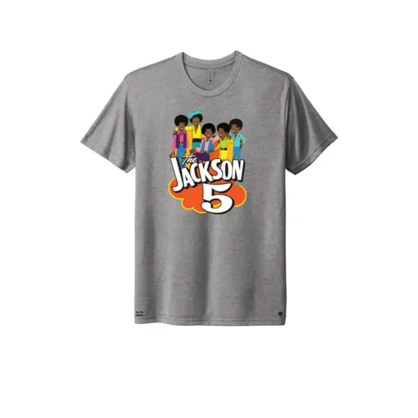 Gray - Jackson5 Retro Cartoon Triblend T-Shirt