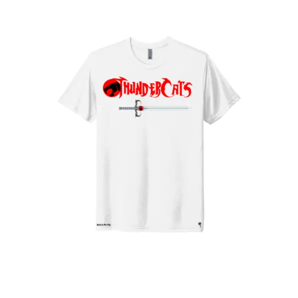 White Thundercats Triblend T-shirt with red letters