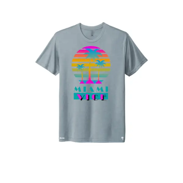 Denim - Miami Vice (Palm Tree) Retro Triblend T-Shirt