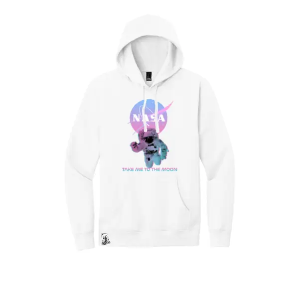 White - NASA Take Me To The Moon Fleece Hoodie