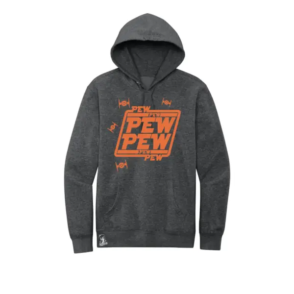 Gray/Orange Pew Pew Star Wars Tribute Fleece Hoodie