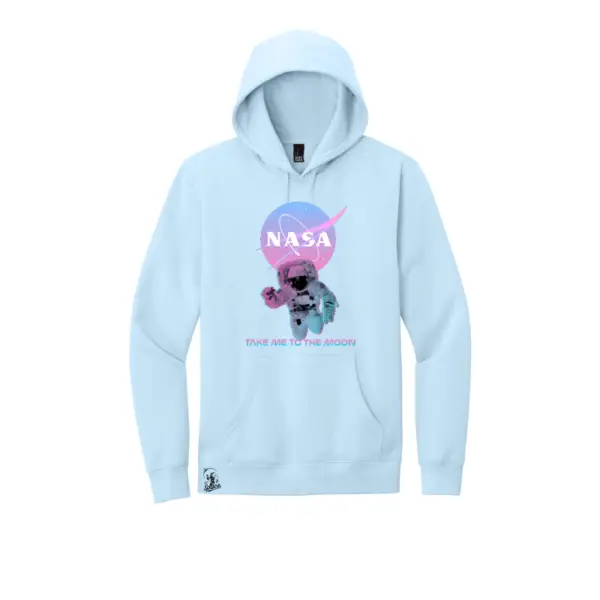 Light Blue - NASA Take Me To The Moon Fleece Hoodie