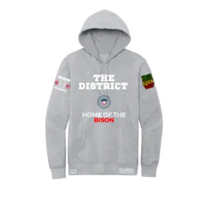 Light Gray/White - Howard University - The District - Fleece Hoodie