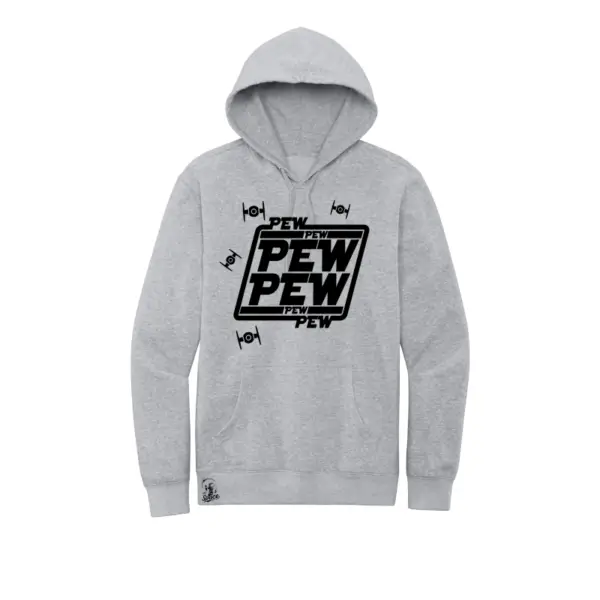 Light Gray/Black Pew Pew Star Wars Tribute Fleece Hoodie