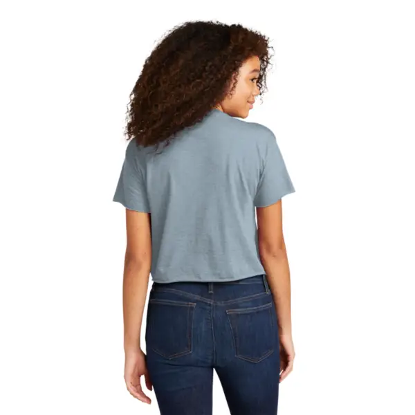 Young lady wearing denim Rated M for Melanin Crop Top