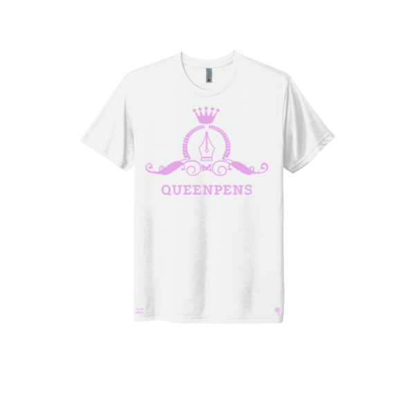 White and Pink Queen Pens Female Authors T-Shirt