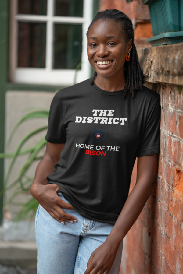 Young Woman wearing black - Howard University - The District T-Shirt