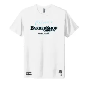 White Calvin's Barbershop (Ice Cube) T-Shirt