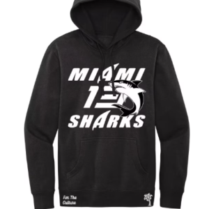 Black Miami Sharks "Willie Beamen" Fleece Hoodie