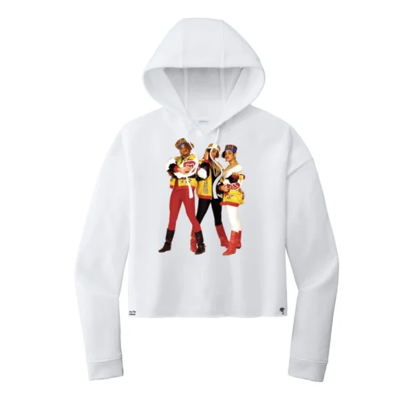 White Salt-n-Pepa Cropped Hoodie