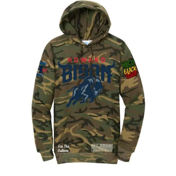 Camo - Howard Bison - HBCU Fleece Hoodie