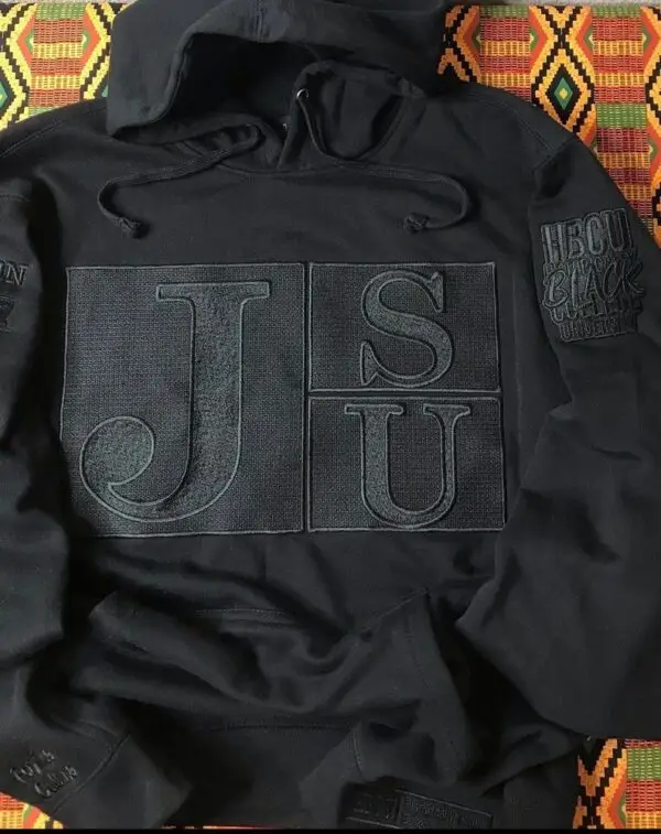 Blackout -Jackson State University Embroidered Fleece Hoodie