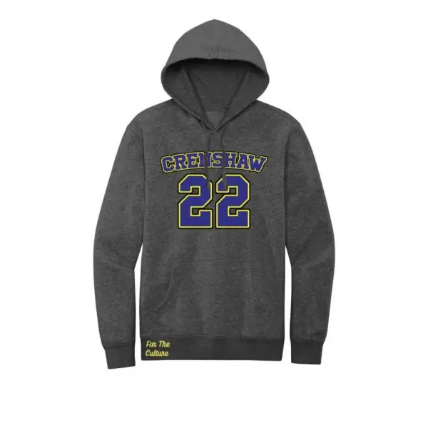 Gray Love and Basketball - Crenshaw High Fleece Hoodies - Quincy McCall #22