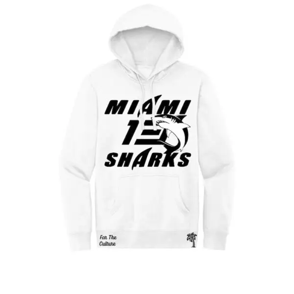 White - Miami Sharks - Willie Beamen Fleece Hoodie