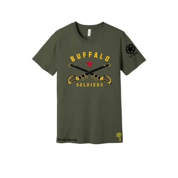 Green Buffalo Soldiers Cavalry Triblend t-shirt