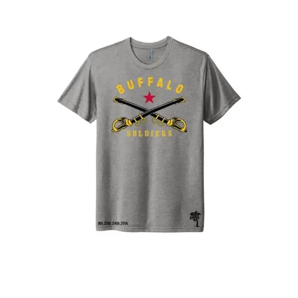 Gray Buffalo Soldiers Cavalry Triblend t-shirt