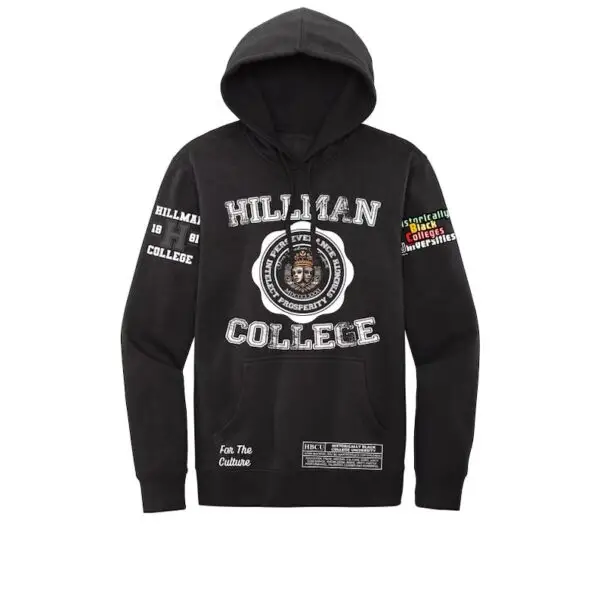 Black/White Hillman College Replica Fleece Hoodie