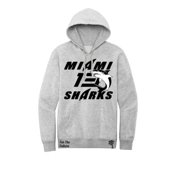 Gray - Miami Sharks - Willie Beamen Fleece Hoodie