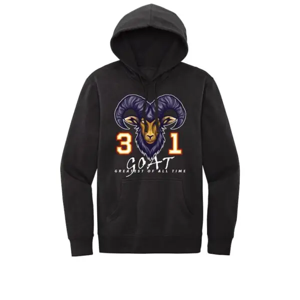 Black - GOAT - Basketball Legend Cheryl Miller fleece hoodie