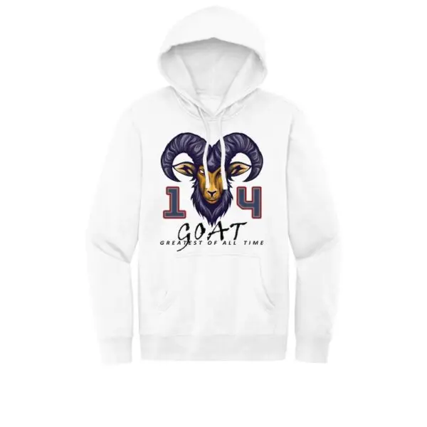 White - GOAT - Basketball Legend Cynthia Cooper Fleece Hoodie