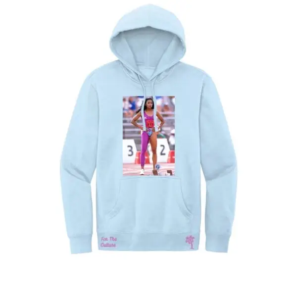 Light Blue - Flojo - Florence Griffith Joyner Fleece Hoodie