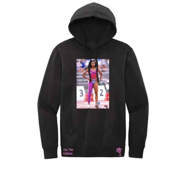 Black - Flojo - Florence Griffith Joyner Fleece Hoodie