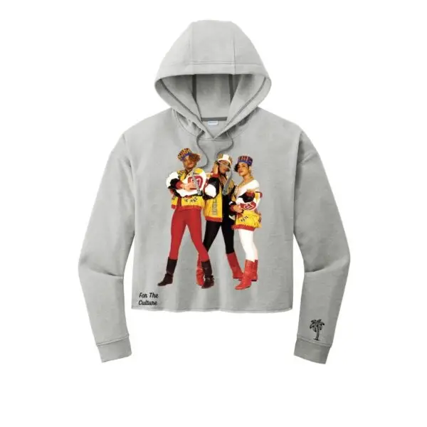 Gray Salt-n-Pepa Cropped Hoodie