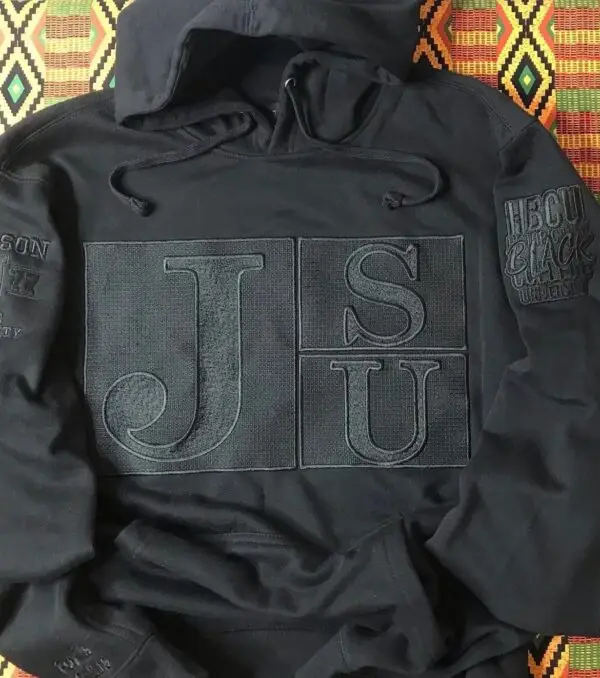 Blackout -Jackson State University Embroidered Fleece Hoodie