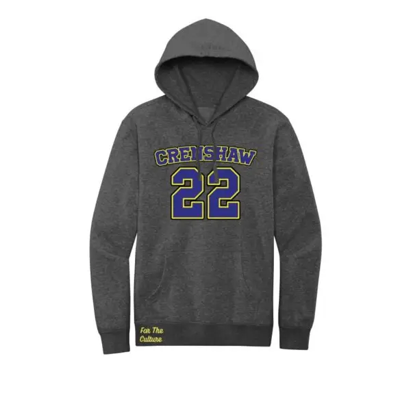 Gray Love and Basketball - Crenshaw High Fleece Hoodies - Quincy McCall #22.