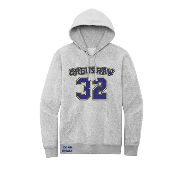 Light Gray Love and Basketball - Crenshaw High Fleece Hoodies - Monica Wright #32.