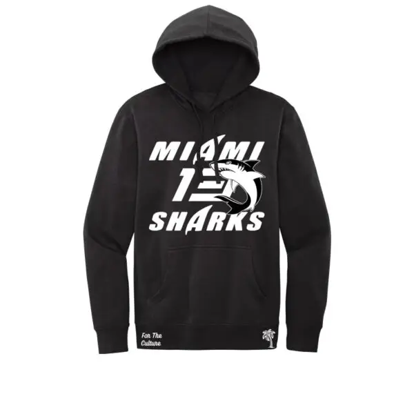 Black - Miami Sharks - Willie Beamen Fleece Hoodie