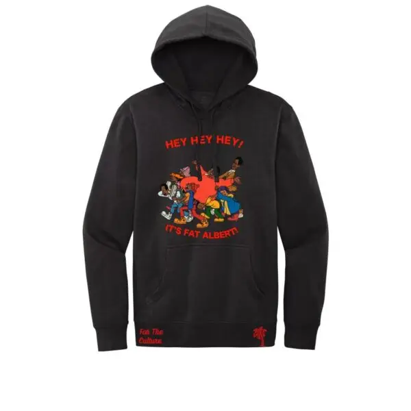 black Fat albert fleece hoodie