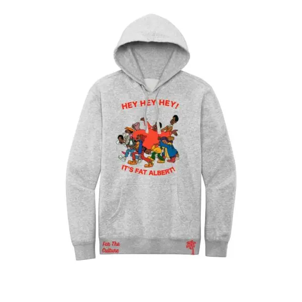 gray Fat albert hey hey hey fleece hoodie