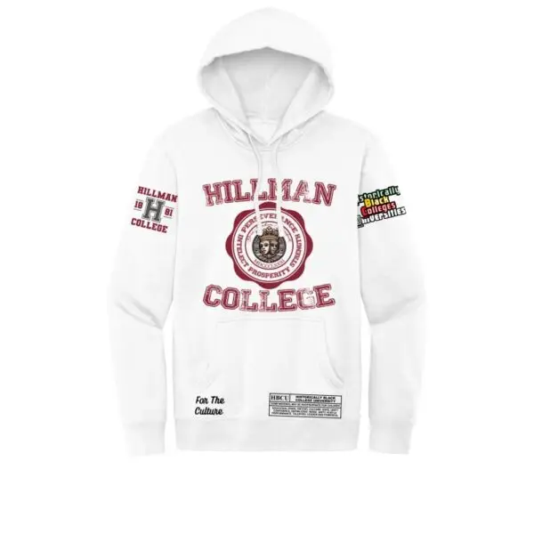 White Hillman College Replica Fleece Hoodie