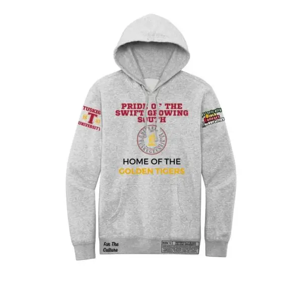 Gray - Tuskegee University "Pride of the swift growing south" Fleece Hoodie