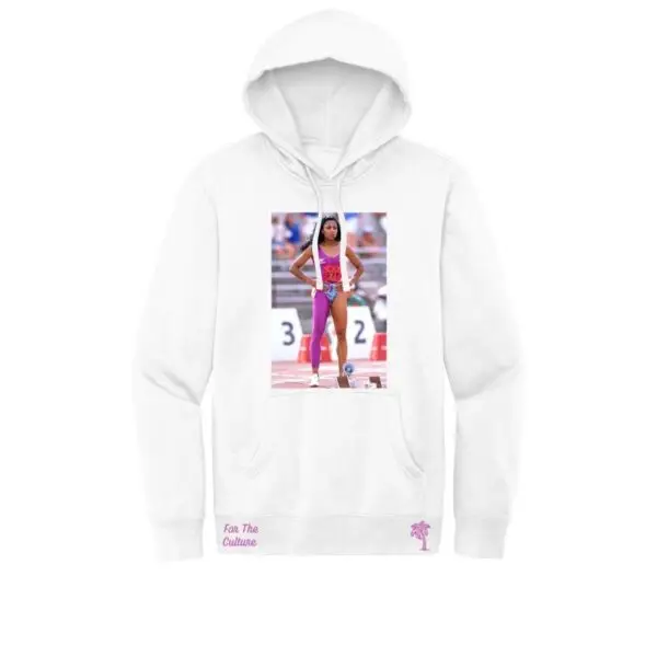 White - Flojo - Florence Griffith Joyner Fleece Hoodie