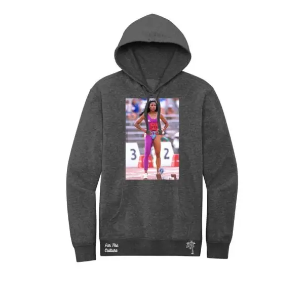 Gray - Flojo - Florence Griffith Joyner Fleece Hoodie