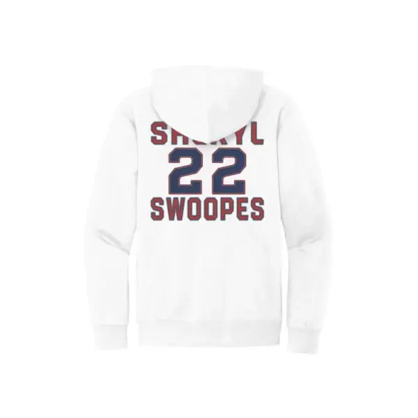 Back of White - GOAT - Basketball Legend Sheryl Swoopes - Fleece Hoodie