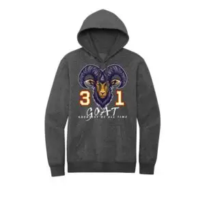 Gray - GOAT - Basketball Legend Cheryl Miller fleece hoodie